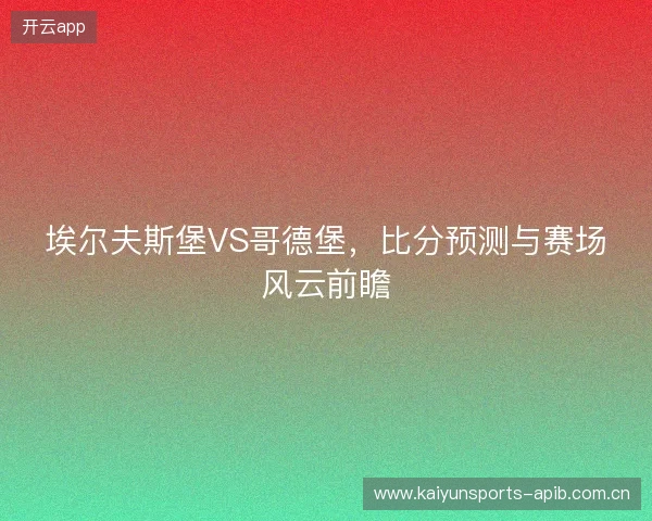 埃尔夫斯堡VS哥德堡,比分预测与赛场风云前瞻 埃尔夫斯堡VS哥德堡,比分预测与赛场风云前瞻